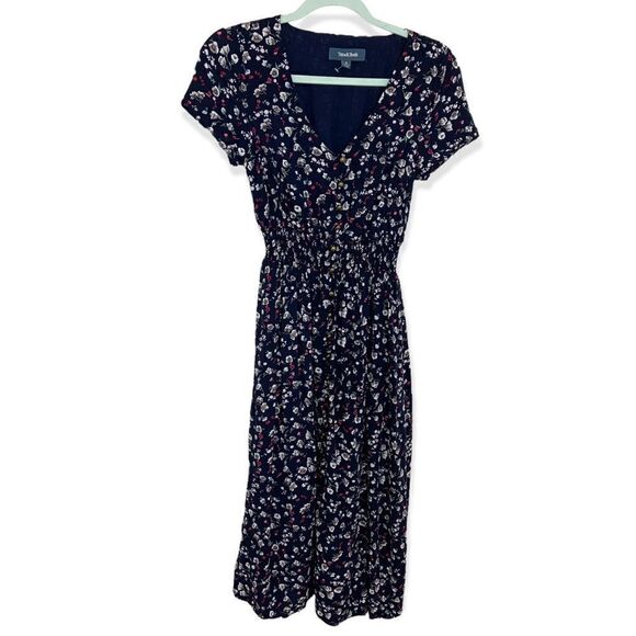 ModCloth Inspired Anytime Midi Dress -blue floral (H15) - Picture 2 of 10